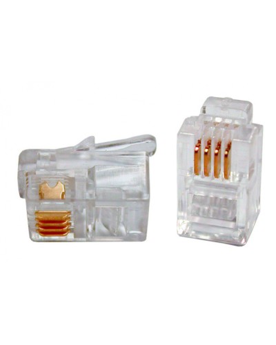 Коннектор телефонный для телефонных трубок Cabeus 4P4C в Батайске Коннекторы и разъемы Pintop.ru