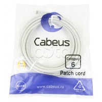 Шнур коммутационный 2xRJ-45/8P8C U/UTP кат.6 (5 м) Cabeus PC-UTP-RJ45-Cat.6-5m