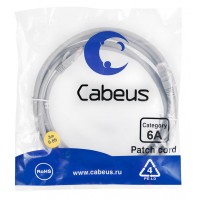 Шнур коммутационный 2xRJ-45/8P8C U/UTP кат.6a (3 м) Cabeus PC-UTP-RJ45-Cat.6a-3m-LSZH