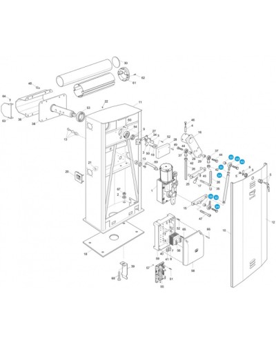 Вал деблокиратора Came 119RIG051 в Батайске Запчасти для шлагбаумов и автоматики Pintop.ru
