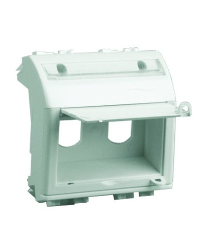 Адаптер для двух оптоволоконных разъемов типа ST, белый, 2 мод. DKC 76615B в Батайске Аксессуары для кабель-канала Pintop.ru