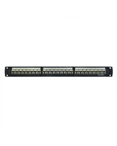 Патч-панель модульная 19, 1U, CAT6A, 24 порта RJ45, экранированная DKC RN6APPF24 в Батайске Патч панель Pintop.ru
