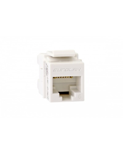 Вставка Keystone RJ45, кат. 6, неэкран. Eurolan (16B-U6-03WT) в Батайске Коннекторы Pintop.ru
