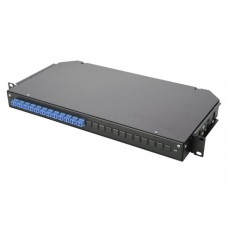 Оптическая панель серии 47C-24, 19'' 1U 2 дуплекс LC адаптера, OS2 Eurolan 47C-24-S2-2L-02-11BL