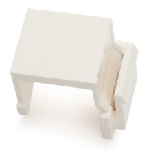 Вставка-заглушка формата Keystone Jack, белая Hyperline (KJ1-BL-WH)