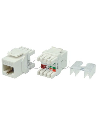 Вставка Keystone Jack RJ-45(8P8C) Hyperline KJ8-8P8C-C5e-180-WH в Батайске Модули Keystone Pintop.ru