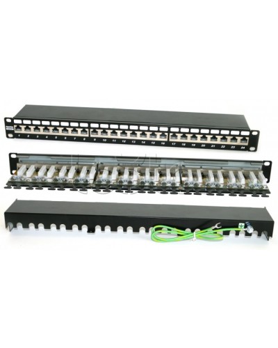 Патч-панель Hyperline PP2-19-24-8P8C-C6A-SH-110D в Батайске Патч панель Pintop.ru