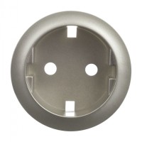 Лицевая панель для розетки 2К+З немецкий стандарт титан Celiane Legrand 068431