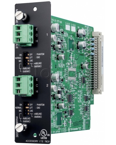 Модуль микрофонных / линейных входов (моно, 20 бит) TOA D-922E в Батайске Системы оповещения и трансляции TOA Pintop.ru
