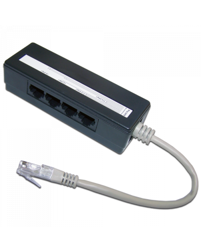 Сплиттер 1 на 4 RJ-45 TWT (TWT-4U1) в Батайске Проходные адаптеры RJ-45 и разветвители Pintop.ru